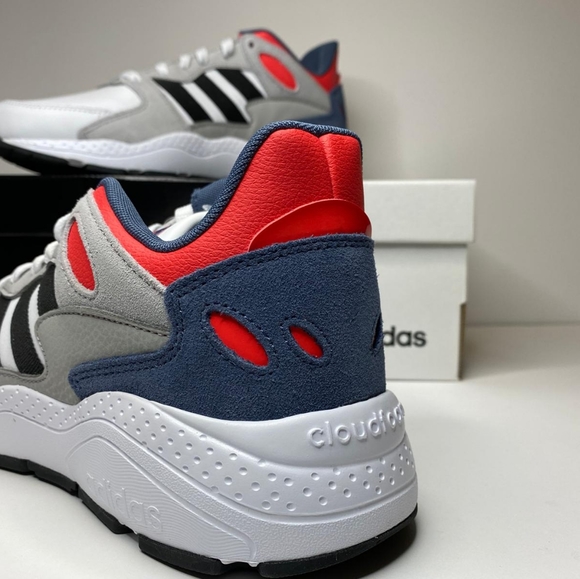 NEW Adidas Crazy Chaos Casual White Red Blue Men Sneakers Size 8 - Picture 3 of 4